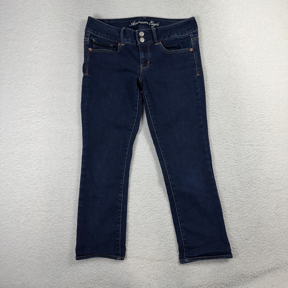 American Eagle Jeans Womens 6 (29x24) Artist Dark Blue Denim Preppy Vintage Y2K